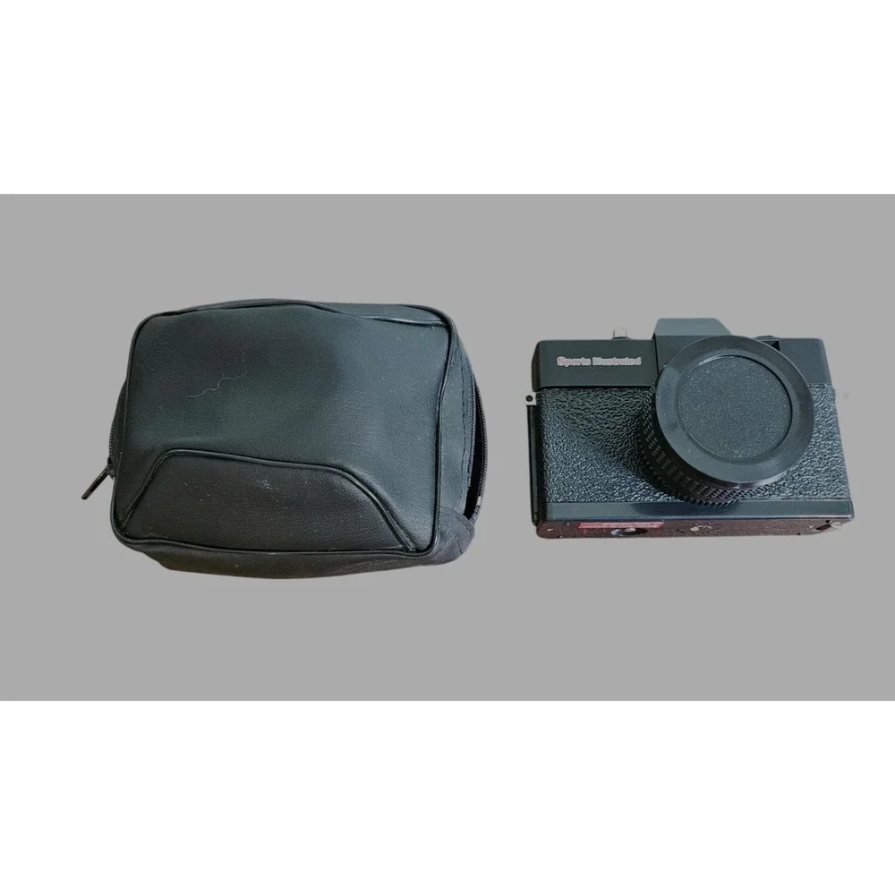 Sports Illustrated 35mm Film Camera OS Black Vintage 50mm Lens with Case